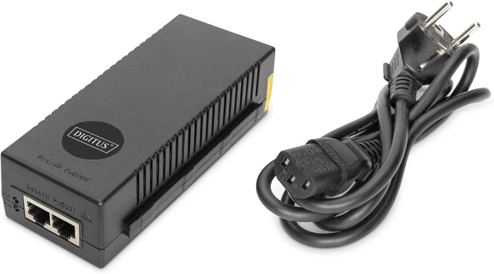 DIGITUS 10 Gigabit Ethernet PoE+ Injector, 802.3at Power Pins:3/6(+), 1/2(-), 30W 10 Gbit/s PoE Inje