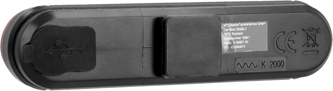 FISCHER Fahrrad-Beleuchtungsset, Front- und Rückleuchte, mit Akku, USB-Ladefunktion und Leuchtfunkti