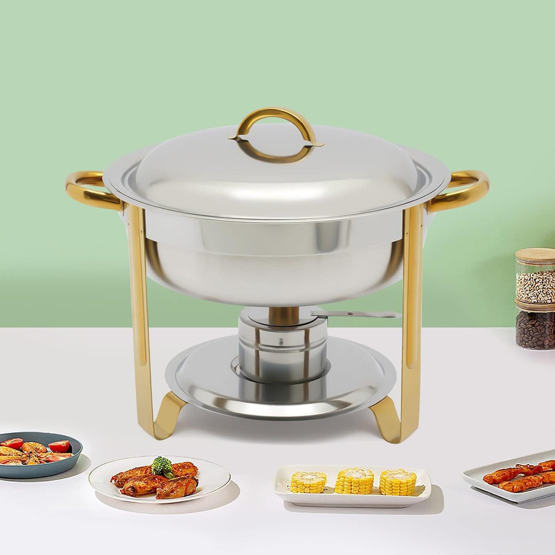 Chafing Dish Edelstahl Suppenwärmer Wärmebehälter Rund Warmhaltebehälter Chafing Dishes Suppentopf m