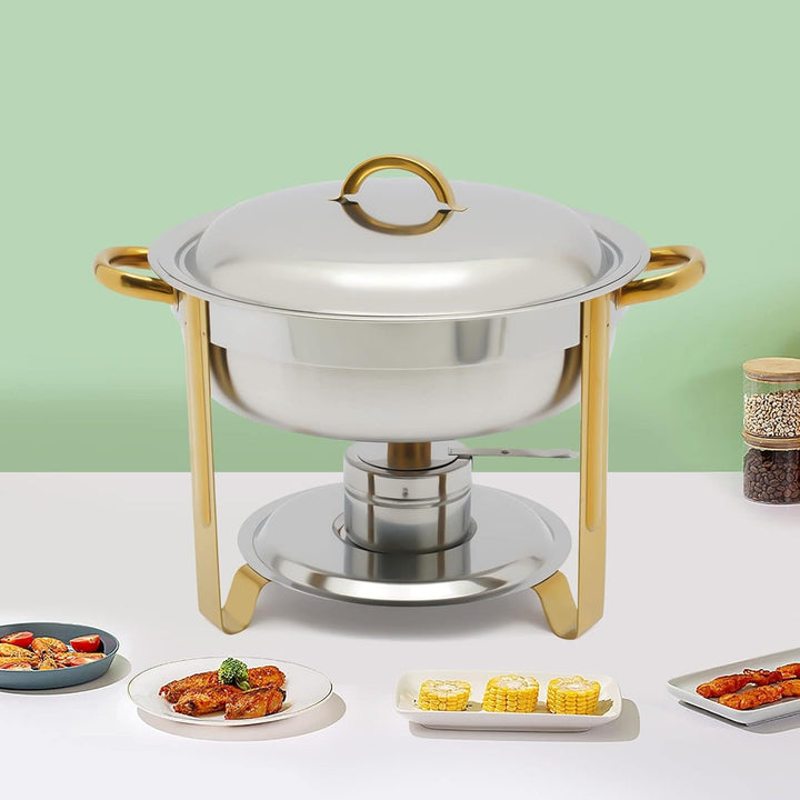 Chafing Dish Edelstahl Suppenwärmer Wärmebehälter Rund Warmhaltebehälter Chafing Dishes Suppentopf m
