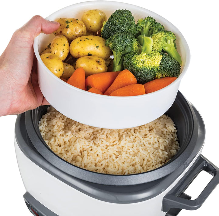 Russell Hobbs 27040 Grosser Reiskocher - bis zu 14 Portionen mit Dampfkorb, Messbecher und Löffel in