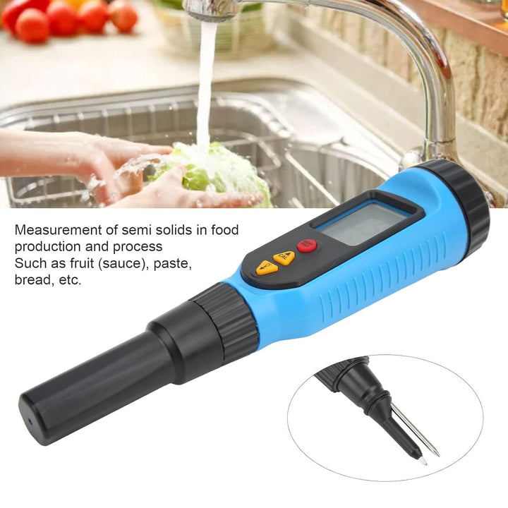 PH-Meter Digitaler PH Messgerät PH-Teststift 0-14 PH-Messbereich FüR Brot Fleisch Obst mit Tragetasc