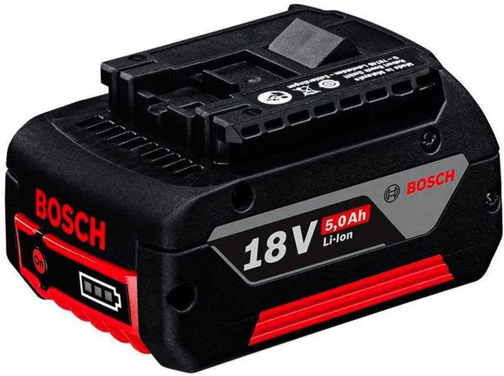 Bosch Professional 06015A0304 GHO 18 V-LI Akku-Hobel, 2 x 5,0 Ah Akku, Schnellladegerät, L-Boxx, 18