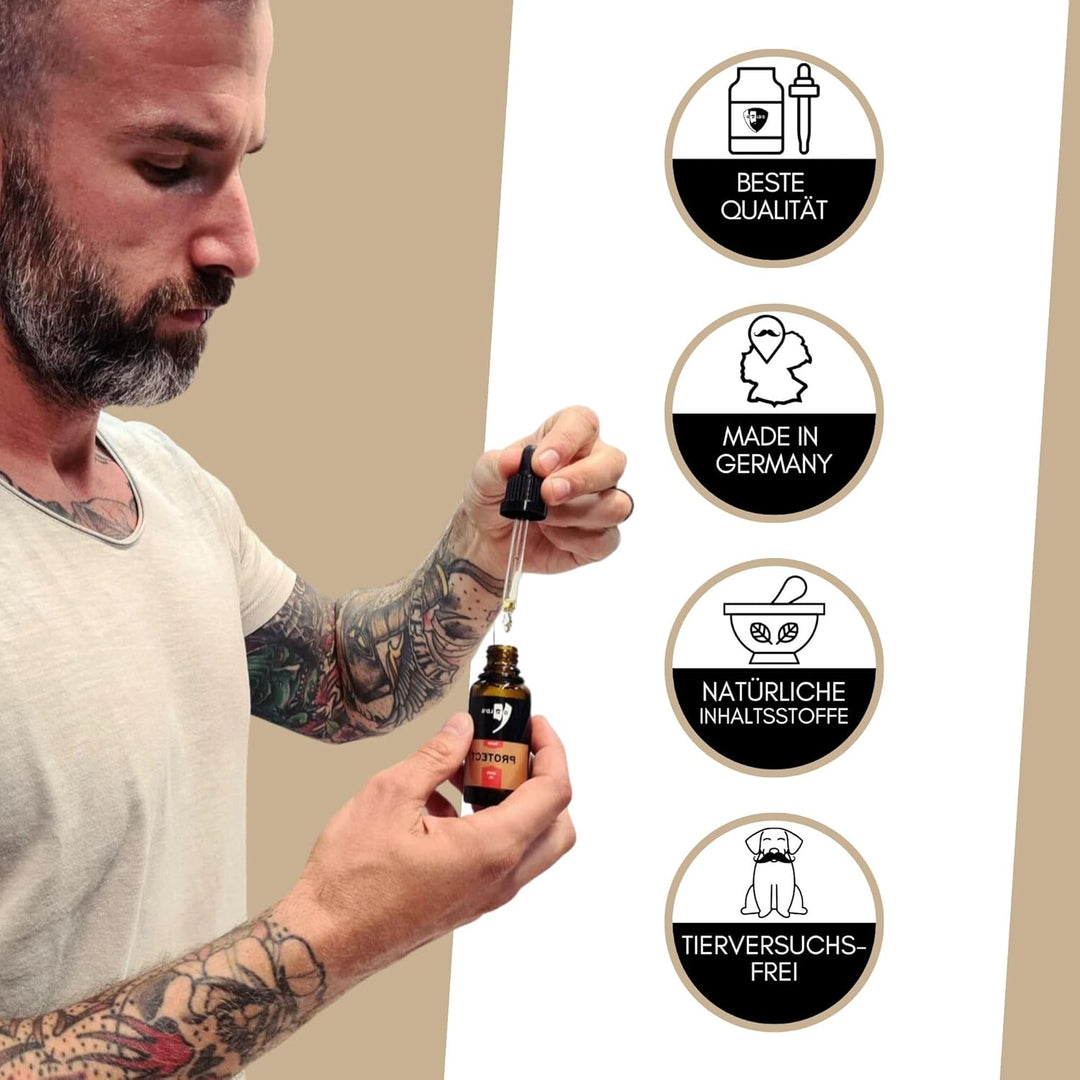GØLD´s Bartöl Herren Protect aus Arganöl I 6 Monate Vorteilspack I Bartöl für weichen Bart I Bart Öl