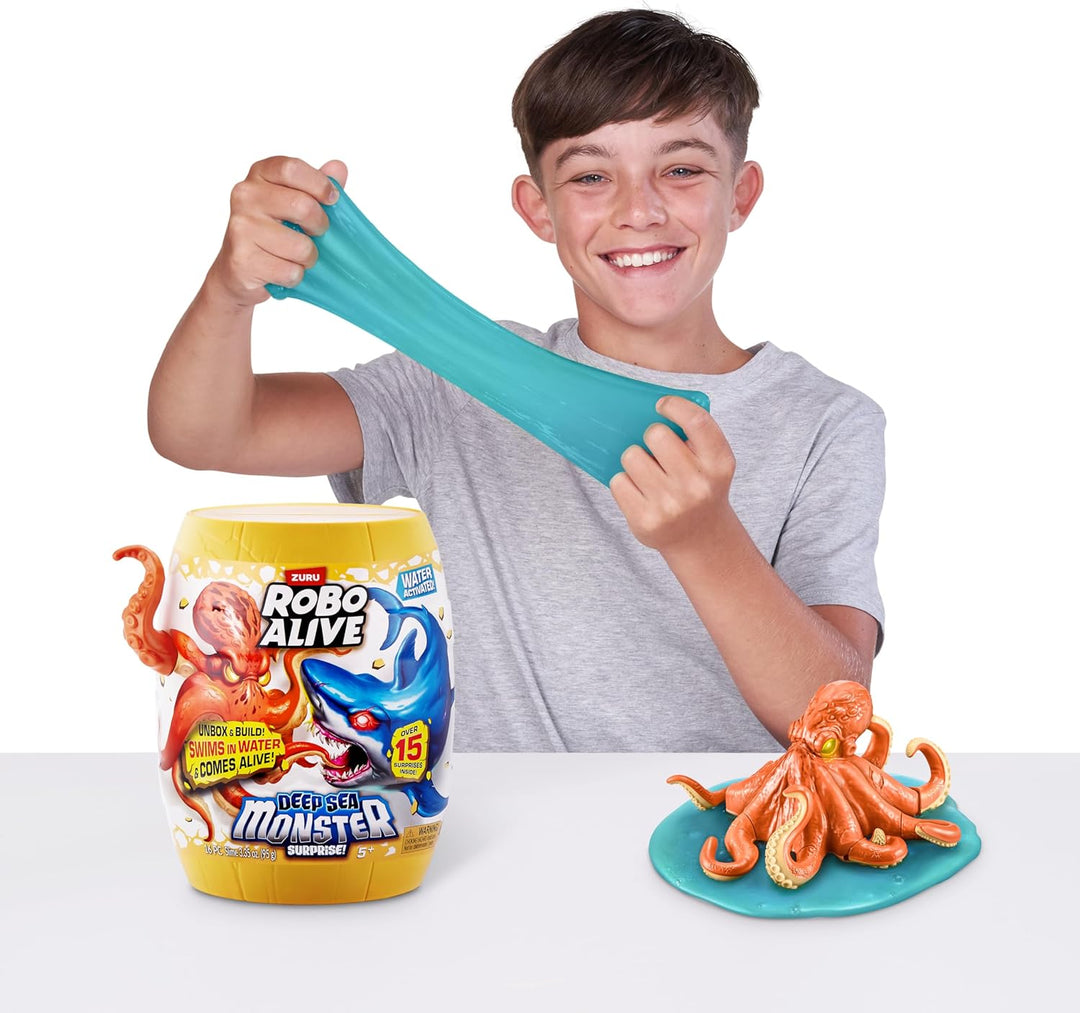 ROBO ALIVE Deep Sea Monster Surprise von ZURU, Unboxing, elektronisches Tierspielzeug für Jungen Oct