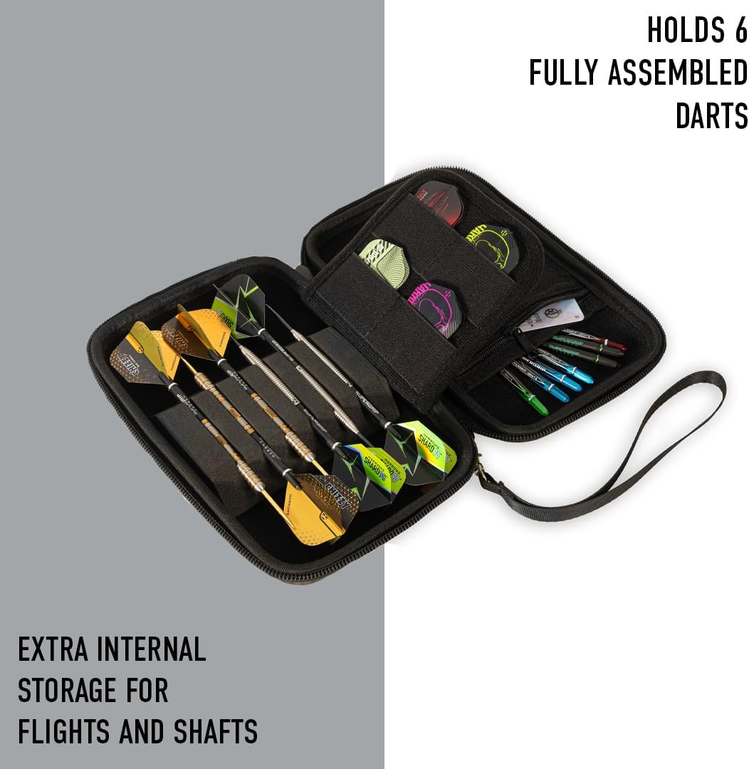 Harrows Darttasche Dave Chizzy Chisnall Player Pro 6 | Dart Case Dartshalter I Darts Case fasst 6 Da