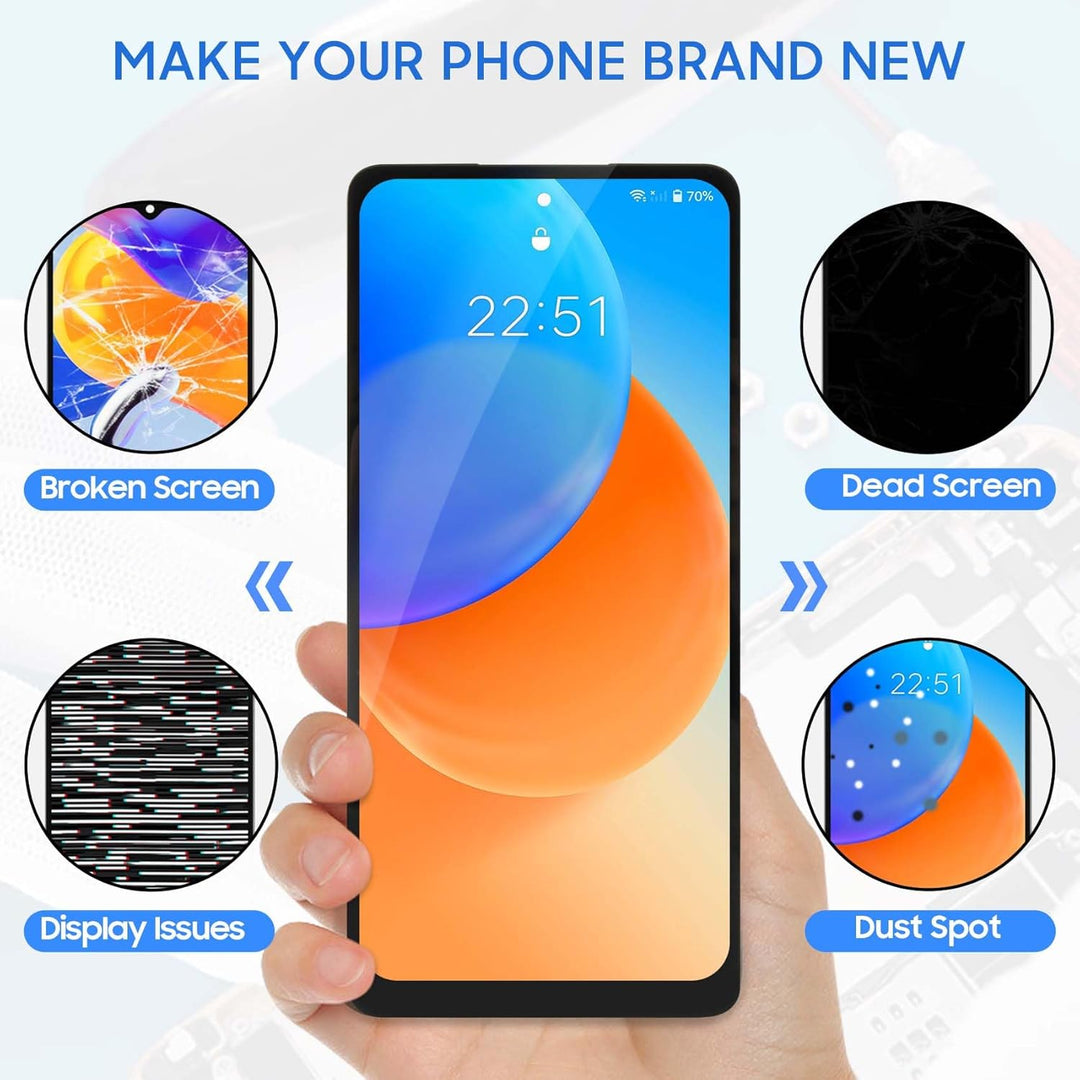 LADYSON TFT-LCD-Bildschirm für Samsung Galaxy A52s 5G A528B 6,5 Zoll Display SM-A528B SM-A528B/DS SM