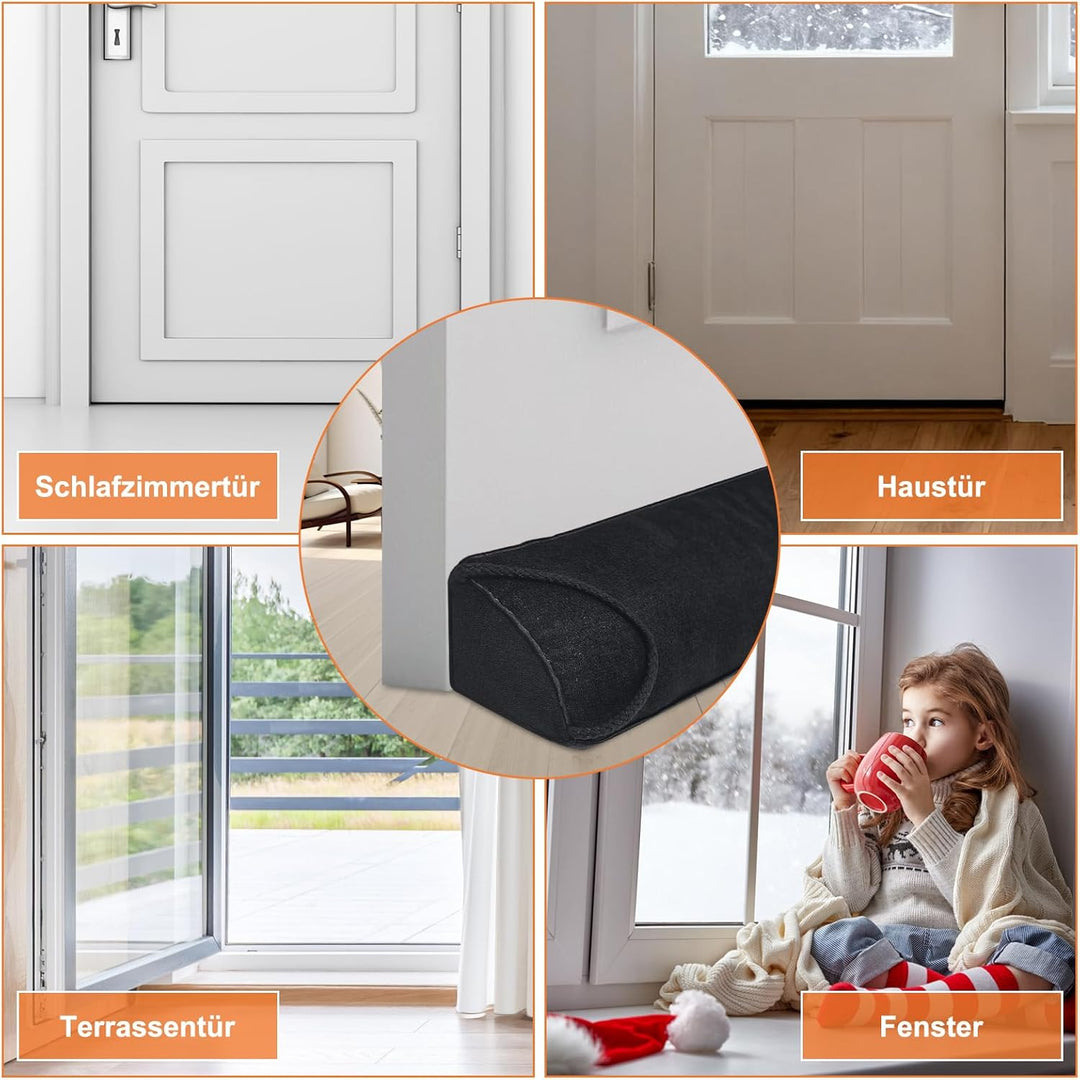 Zugluftstopper für türen,Schwerer Türzugstopper, 92 cm Zugluftstopper für Fenster Dreieck unter der