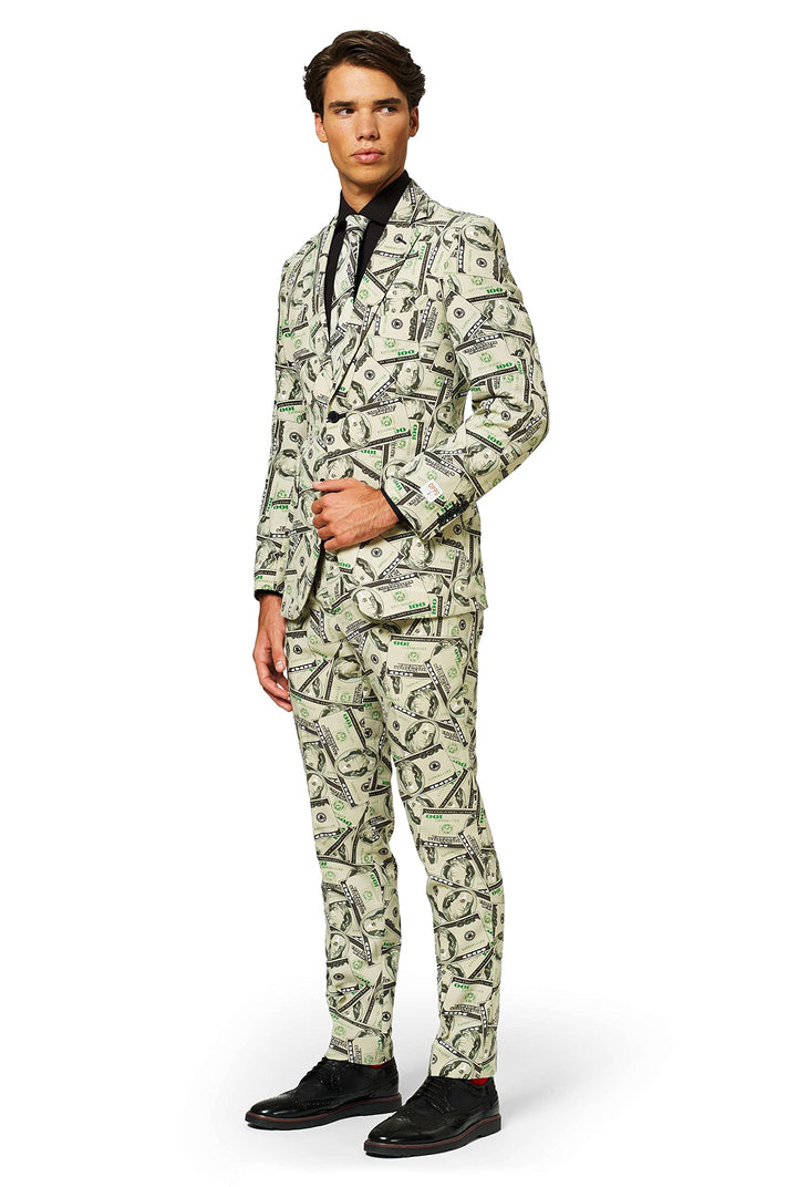 OppoSuits Lustige Abschlussball Anzüge für Herren - Komplettes Set: Jackett, Hose und Krawatte , Meh