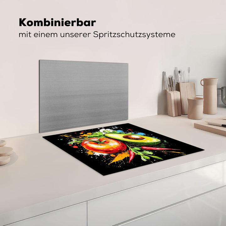Herdabdeckplatte 59x52 cm Einteilig Ceranfeld Abdeckplatte für Induktionsschutz Ceranfeldabdeckung V