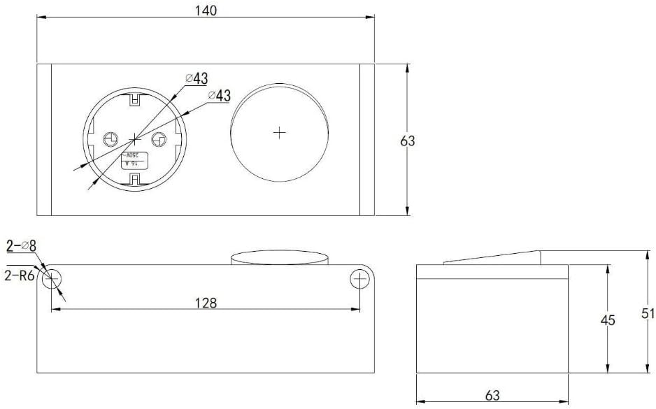 kalb | Energiebox für 230V LED Badleuchte Kombibox Spiegelschrank Steckdose TÜV geprüft (ohne Netzte