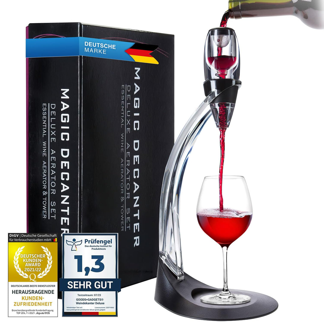 Weinbelüfter Wein-Dekanter Dekantierer; Weinlüfter Deluxe Wein-Ausgiesser mit Ständer; Magic Decante