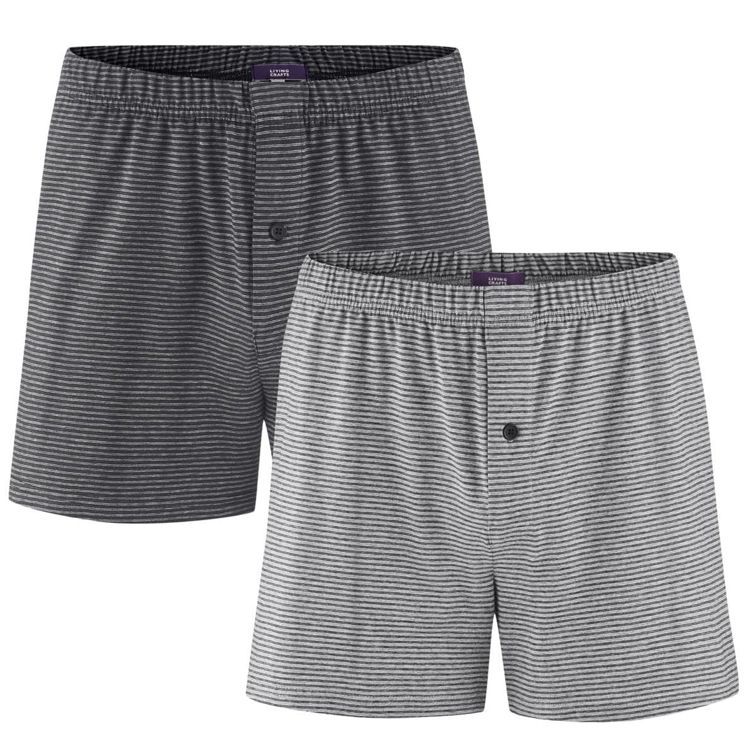 Living Crafts - Ben | Boxer-Shorts - Lockerer Schnitt, Weites Bein, Keine Seitennähte, Schmale Knopf