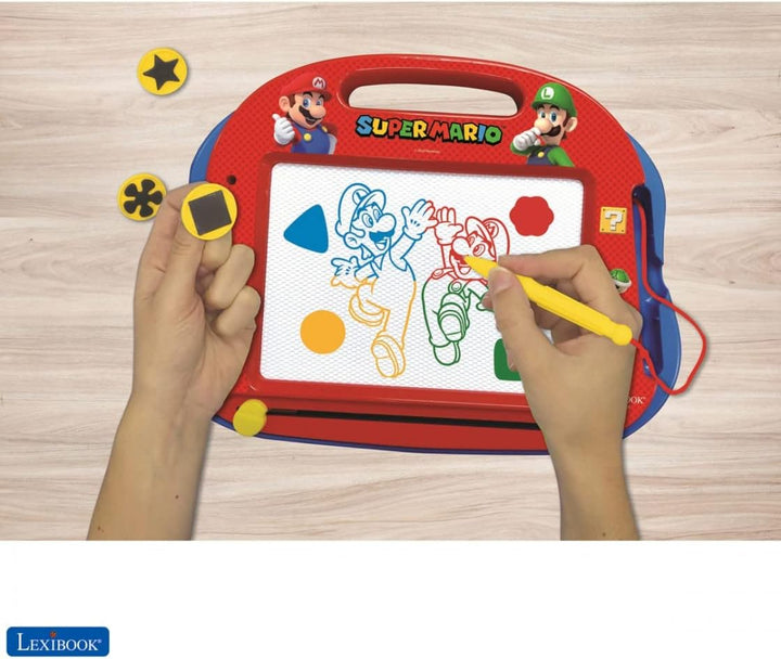 Lexibook - CRNI550 Magische magnetische Nintendo Super Mario Zeichentafel, Magnettafel für Kinder, k