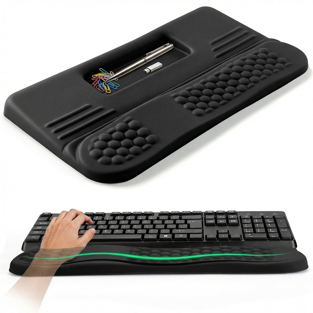 LIMOUS Handballenauflage Tastatur– 2-in-1 Memory-Schaum- Ergonomische Tastaturauflage,Handgelenkentl