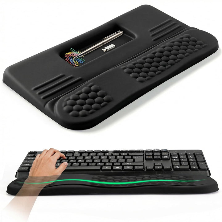 LIMOUS Handballenauflage Tastatur– 2-in-1 Memory-Schaum- Ergonomische Tastaturauflage,Handgelenkentl