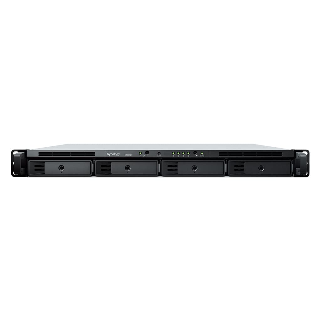Synology RS822+ 4-Bay RackStation NAS AMD Ryzen V1500B 2GB RAM 4xRJ-45 1GbE LAN-Port, Bundle mit 24T