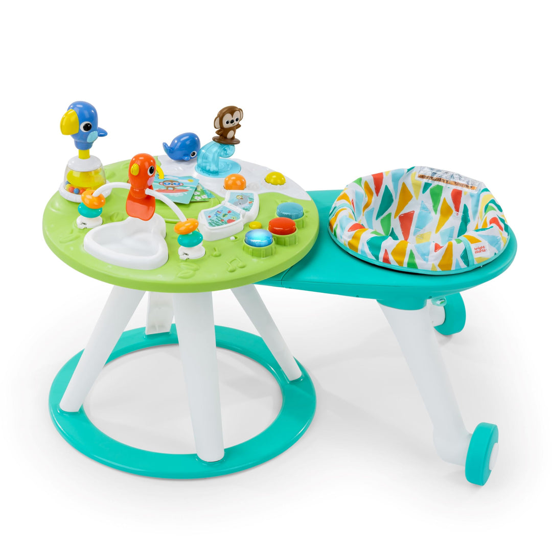 Bright Starts, Around We Go Tropic Cool 2-in-1 Spielstation & Lauflernwagen, Spieletisch mit Lichter