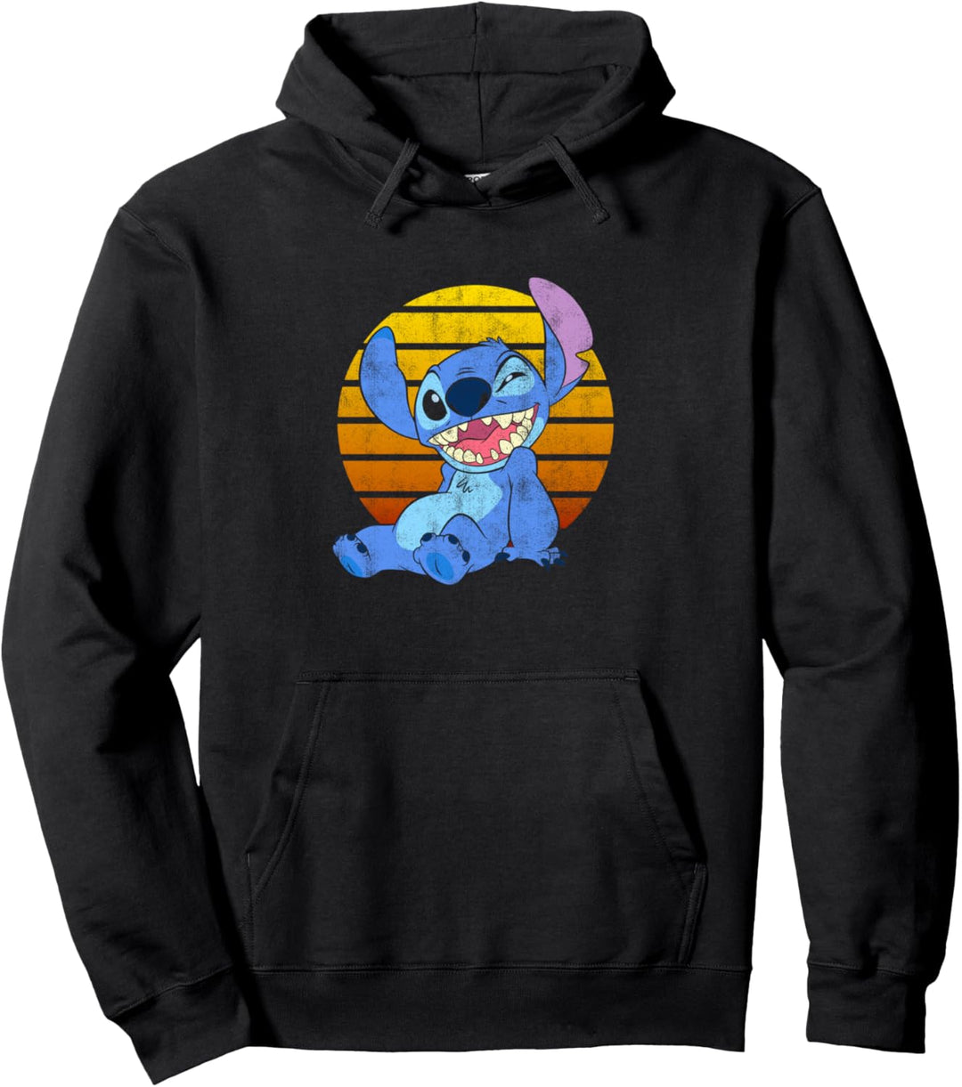 Disney Lilo & Stitch Retro Shutter Sunset Wink Pullover Hoodie