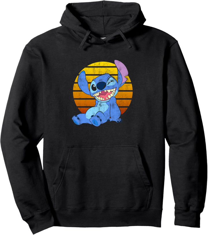 Disney Lilo & Stitch Retro Shutter Sunset Wink Pullover Hoodie