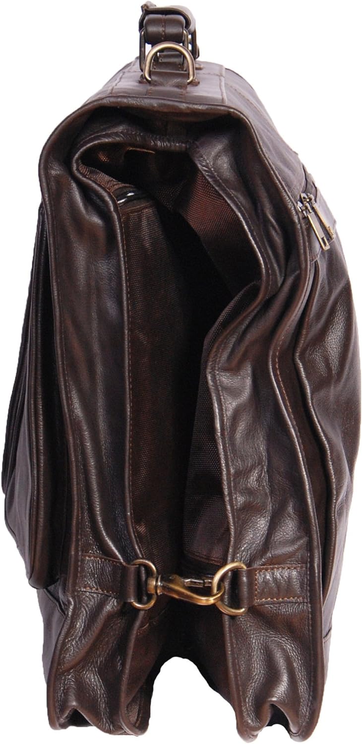 House Of Leather , Damen Herren Unisex-Erwachsene Kleidertasche braun braun L