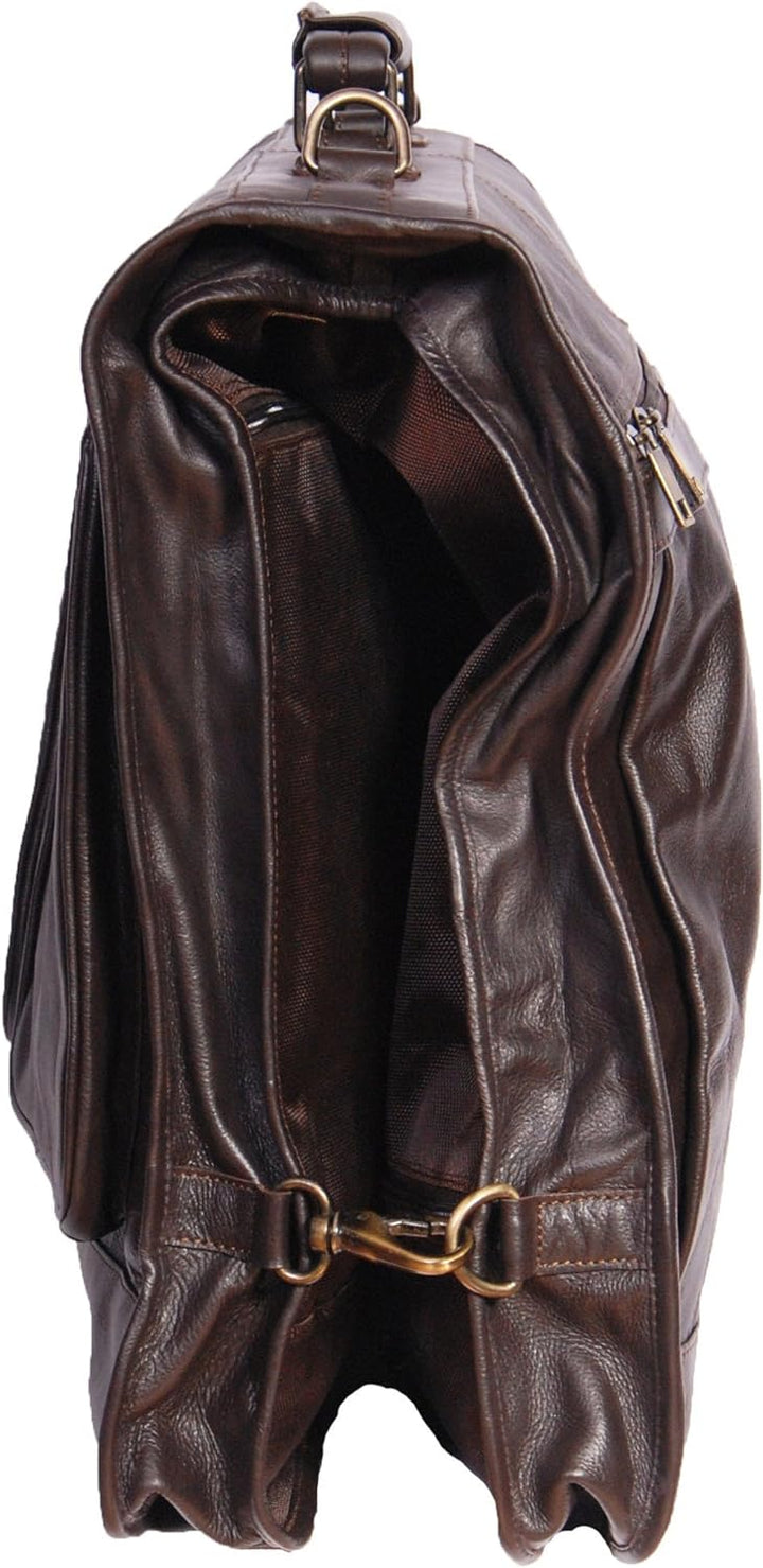 House Of Leather , Damen Herren Unisex-Erwachsene Kleidertasche braun braun L