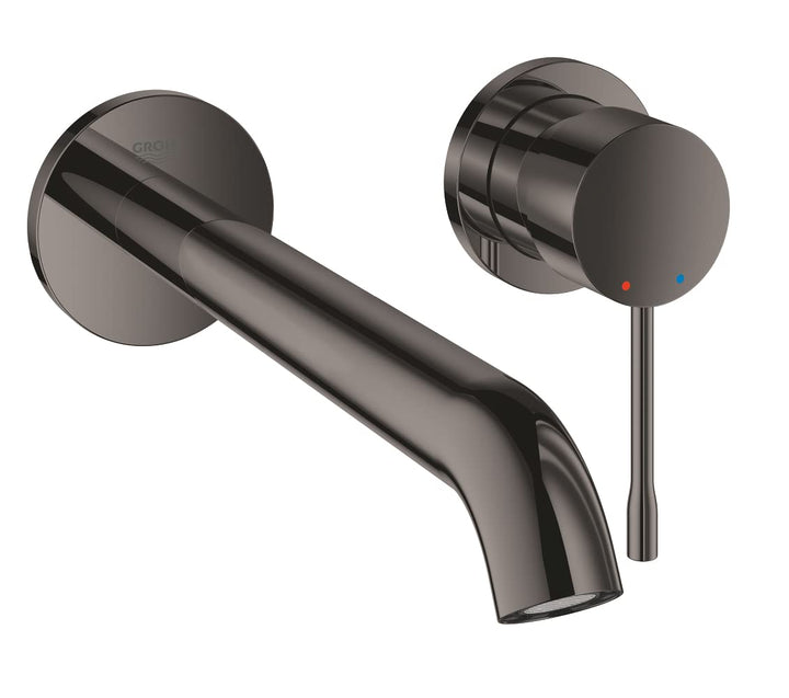 GROHE Essence - 2-Loch-Waschtischarmatur (wassersparend, langlebige Oberfläche, Wandmontage), hard g