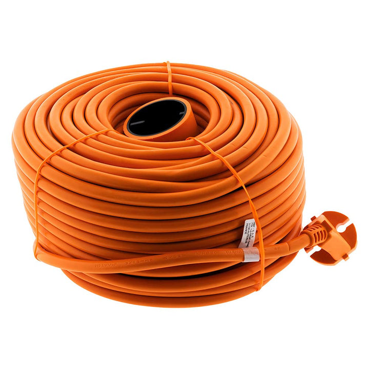 Zenitech Verlängerungskabel, 16 A, HO5VV-F, 2 x 1,5 mm², Orange, 50 m. Einzigartig, Einzigartig