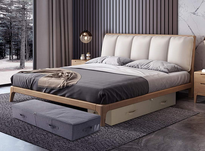 2er-Pack, grosse starre Unterbett-Aufbewahrungsboxen für Bettdecken, Queen/King Size Decken, Kunstst