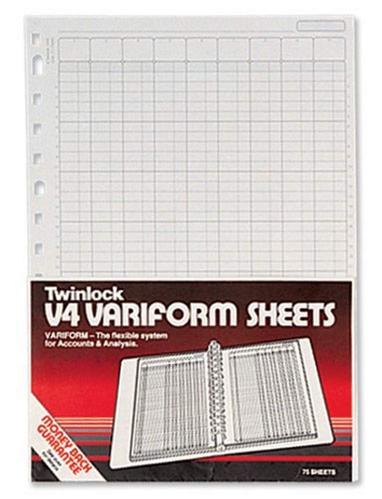 Rexel Twinlock Variform V4 Cash Refill Blatt 7 Spalten (75 Stück) 7 Säulen, 7 Säulen
