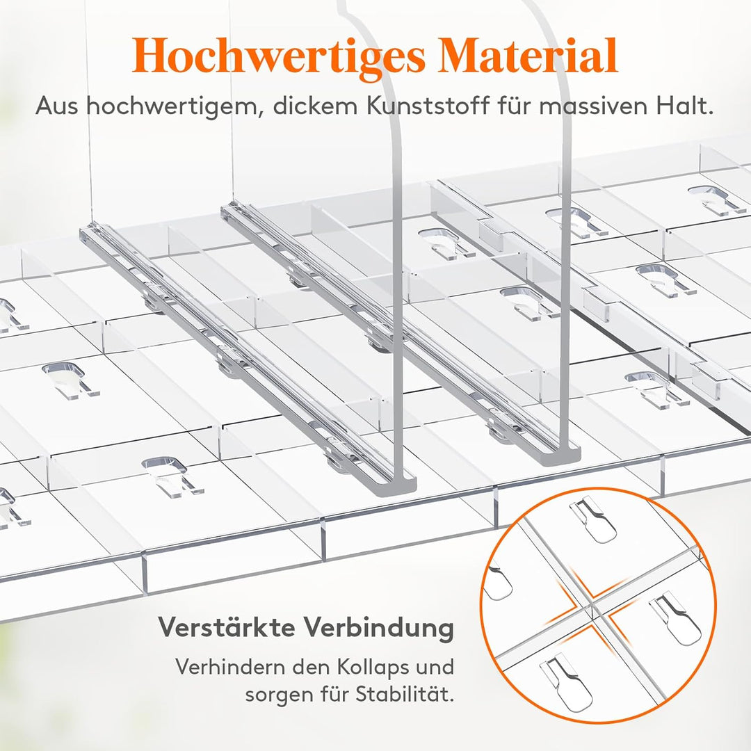 Lifewit 3 Stück Handtaschen Trenner Aufbewahrung für 10 Taschen, Transparent Regaltrenner Taschenstä