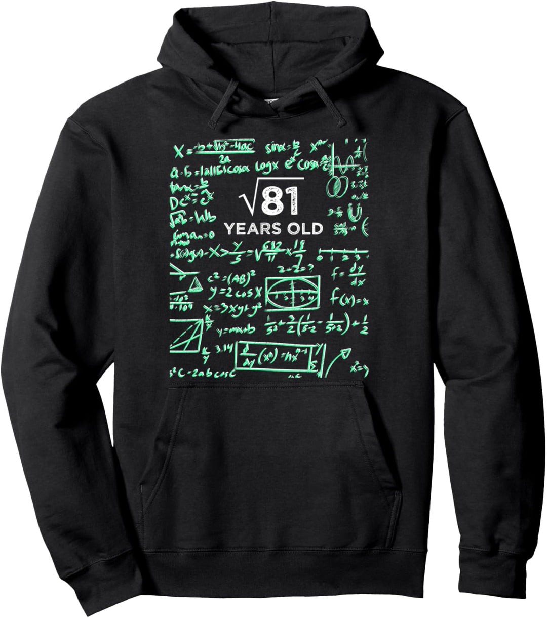 Quadratwurzel von 81 9. Geburtstag 9 Jahre alt Geschenk Pullover Hoodie