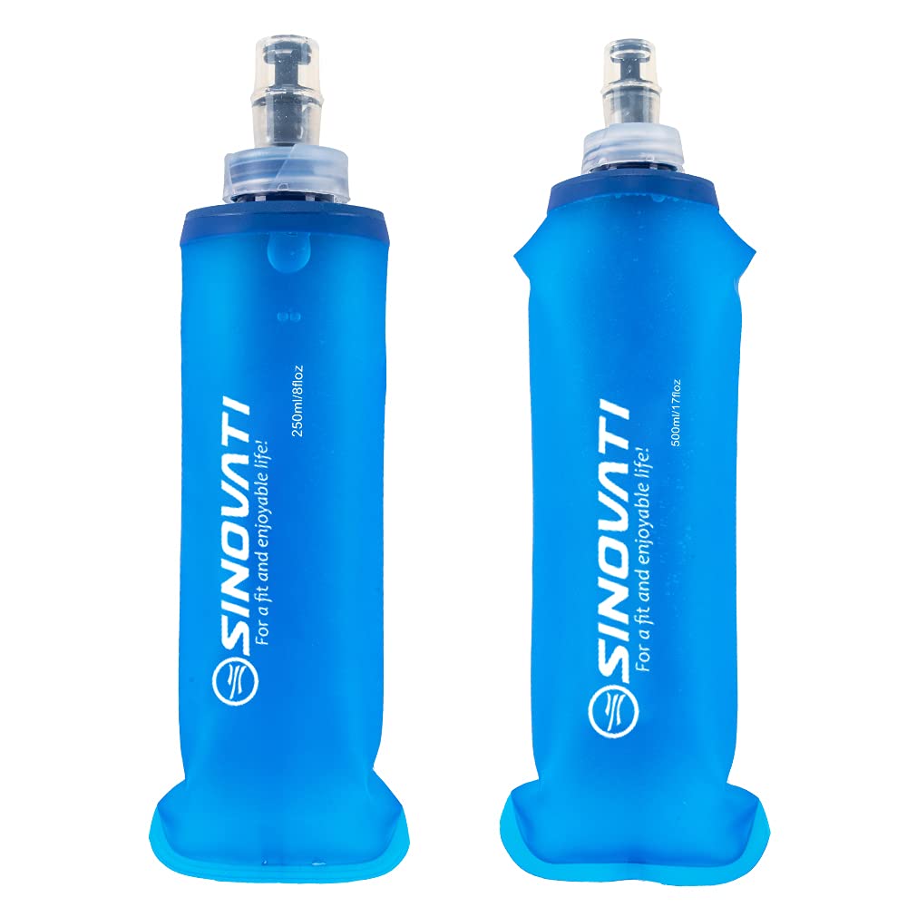 SINOVATI® TPU Faltbare Trinkflaschen, Soft Flask, Wasserflasche BPA-Frei Sportflasche für Trinkrucks