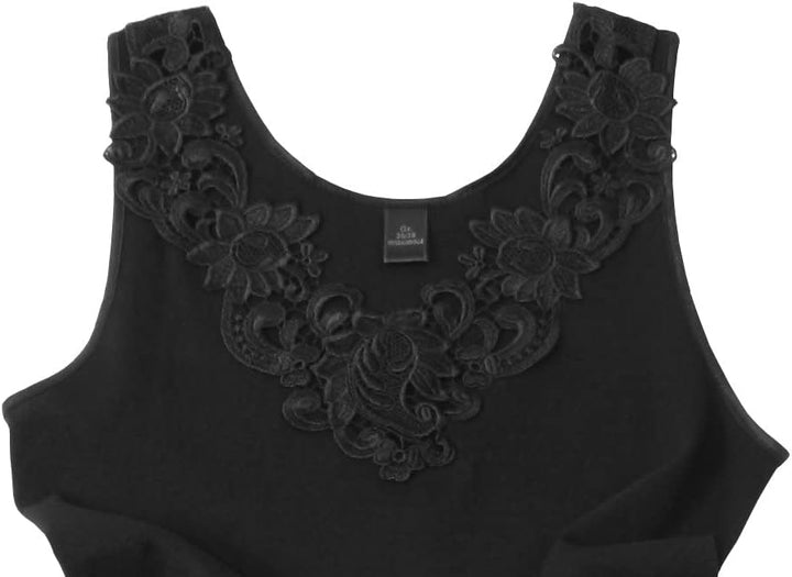 Damen Shirt, Unterhemd mit extra grosser Spitze, Trägershirt ohne Seitennaht - Cottonprime 36-38 Sch