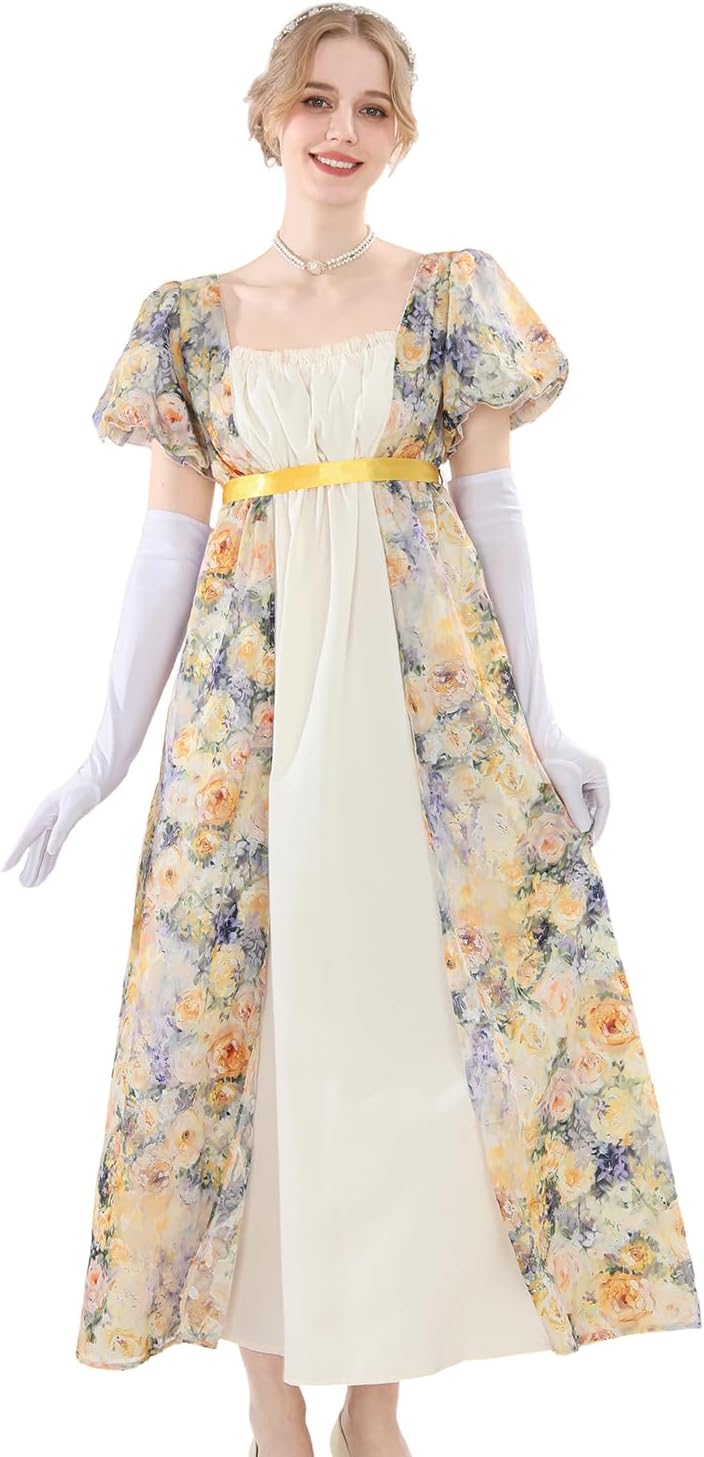 CR ROLECOS Kleider 19 jahrhundert Regency Kleider Empire Kleid Viktorianisches Kostüme für Hochzeit