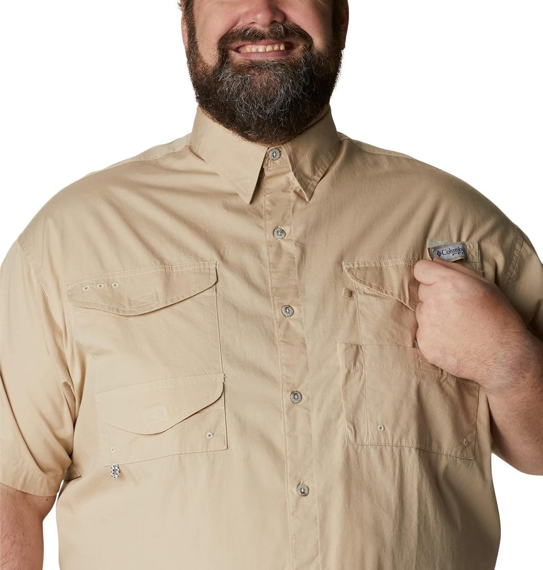 Columbia Herren Bonehead Kurzarm-Shirt Fossil 3X Tall, Fossil 3X Tall