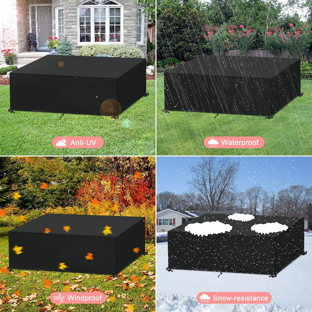 Abdeckung für Gartenmöbel Wasserdicht Abdeckplane Gartenmöbel Winddicht, UV-Beständiges, Schwerlast