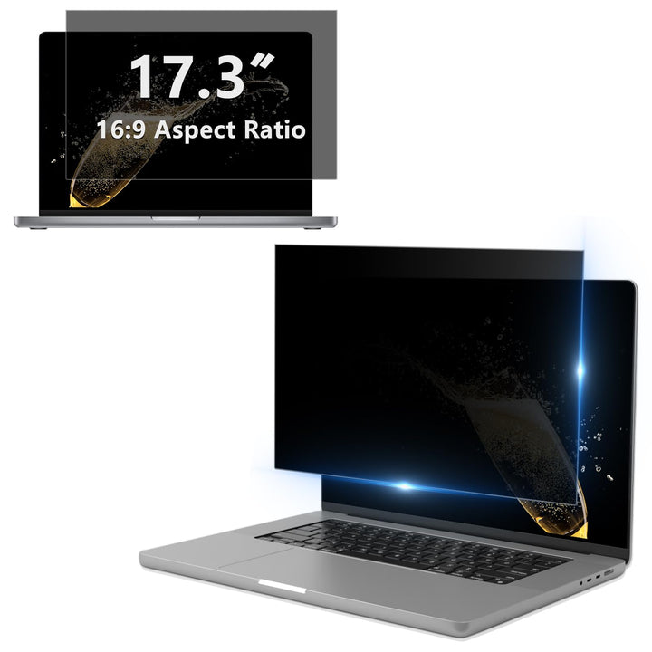 Blickschutzfolie für Laptop 17.3 Zoll, Sichtschutzfilter Privacy Screen Filter, Anti Blaulicht Blend