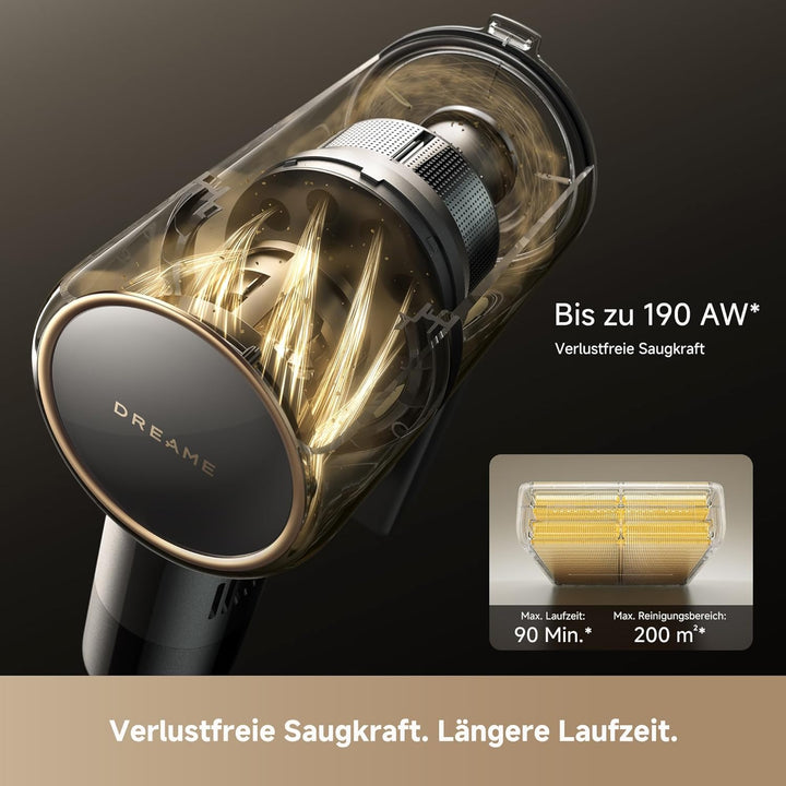 dreame R30 Kabelloser Staubsauger, Seitenbürste, für zahlreiche Flächen, Staubbeleuchtung, ohne Verh