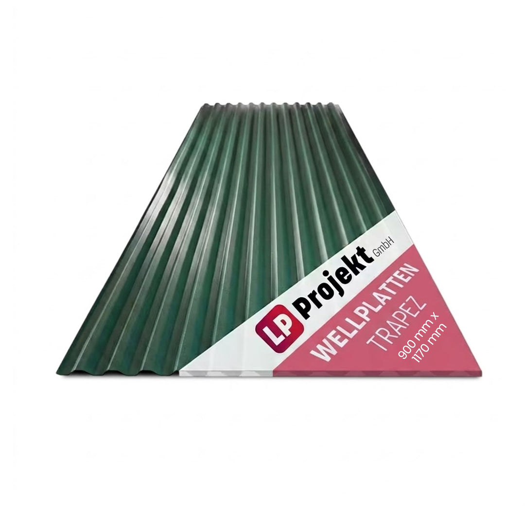 LP Projekt Wellplatte 90×117 cm | Robust & wetterfest Wellplatte Dach Kunststoff für Carport, Garten