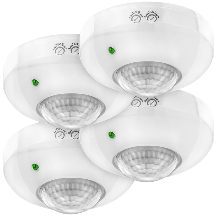 deleyCON 4X Infrarot Bewegungsmelder Aufputz Deckenmontage Innenbereich Lichtsteuerung 360° Arbeitsf