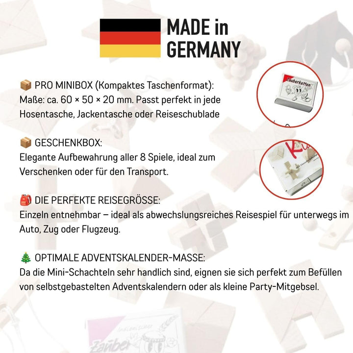 GICO Knobelspiel Klassiker Sets - 8 Geschicklichkeitsspiele in Geschenkverpackung - incl. Lösung (Se