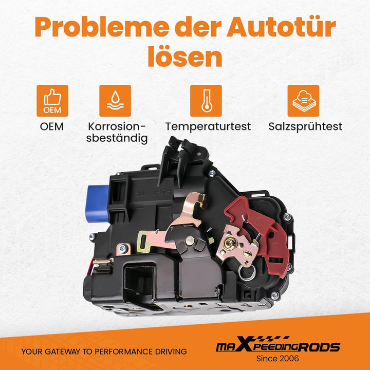 maXpeedingrods Vorne Rechts Türschloss Stellmotor mit Zentralverriegelung für VW Golf V 1K1 Golf Plu