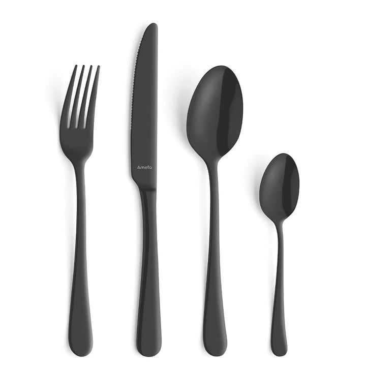 AMEFA AUSTIN Besteck Set 8 Personen (schwarz) | 32-teilig | Besteck Set schwarz aus rostfreiem Edels