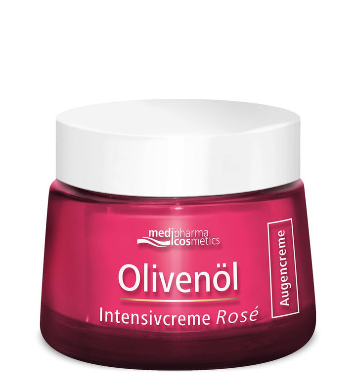 Olivenöl Intensivcreme Rosé Augencreme - Strafft & mildert Falten - Korrigiert Augenringe und Schwel