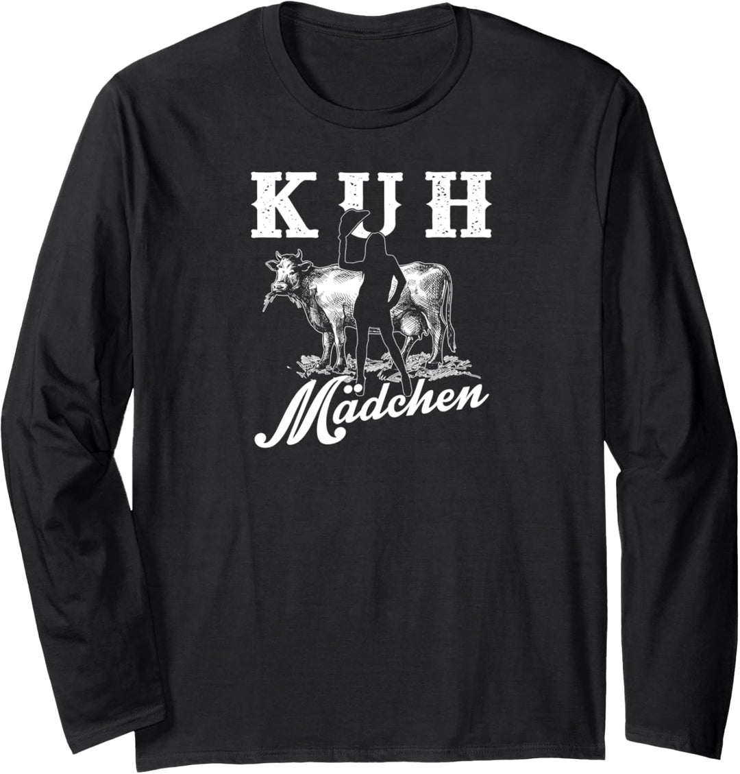 Rinder Kühe Geschenk Spruch für Landwirte Bauern Agrarstarz Langarmshirt