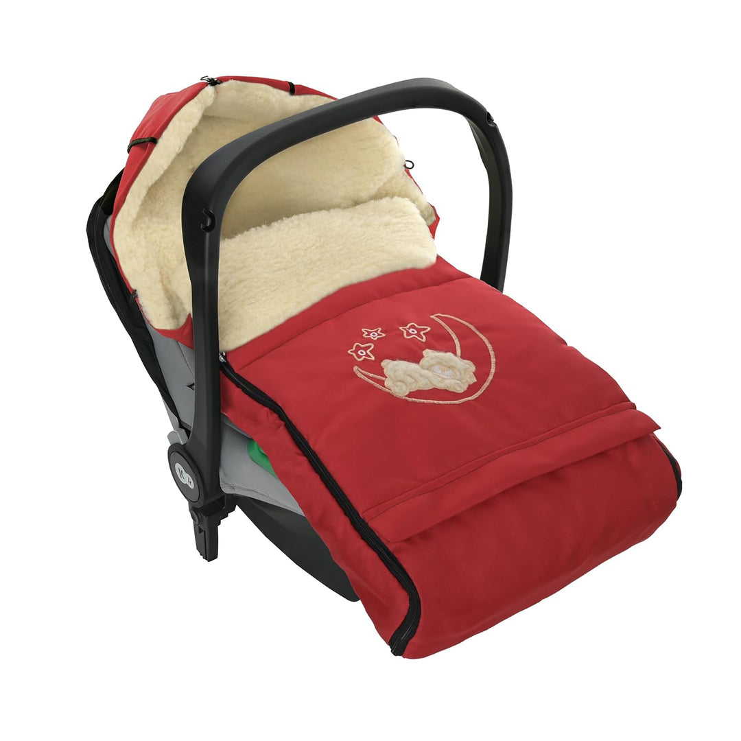 Winter Fusssack für Kinderwagen Babyschale Schlittensack Lammwollesack Baby Fusssack Kuschelsack Win
