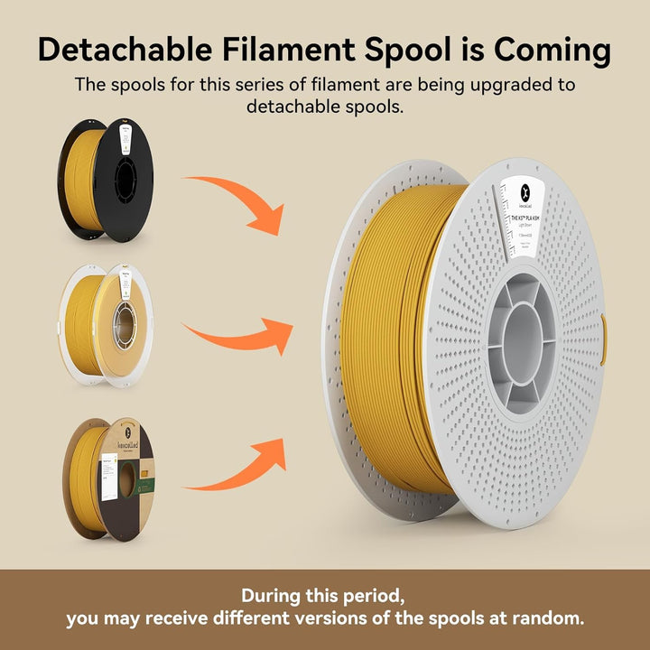 kexcelled PLA Matte Beige Filament 1,75mm +/-0,03mm, Matt Textur Finish Farbe, Ästhetische Materiali