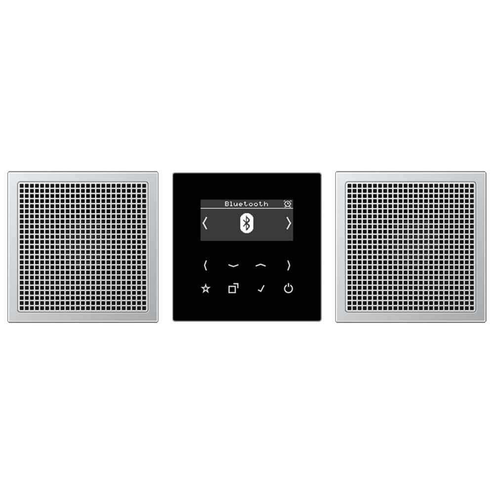 Jung Smart Radio DAB+ DABAL2BT Bluetooth-Set Stereo Radio 4011377172746 Schwarz mit 2 Lautsprechern