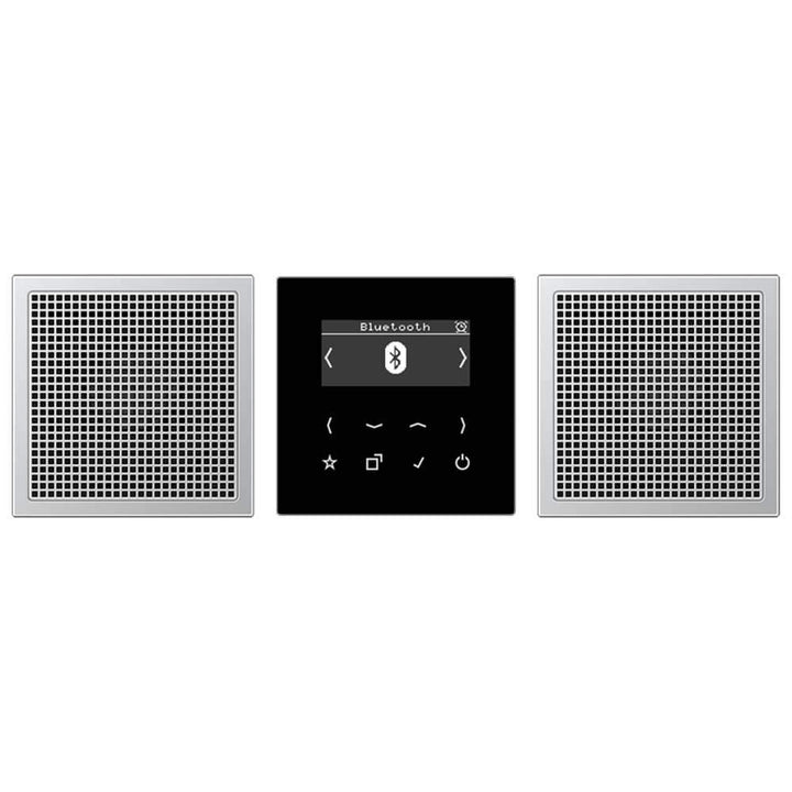 Jung Smart Radio DAB+ DABAL2BT Bluetooth-Set Stereo Radio 4011377172746 Schwarz mit 2 Lautsprechern